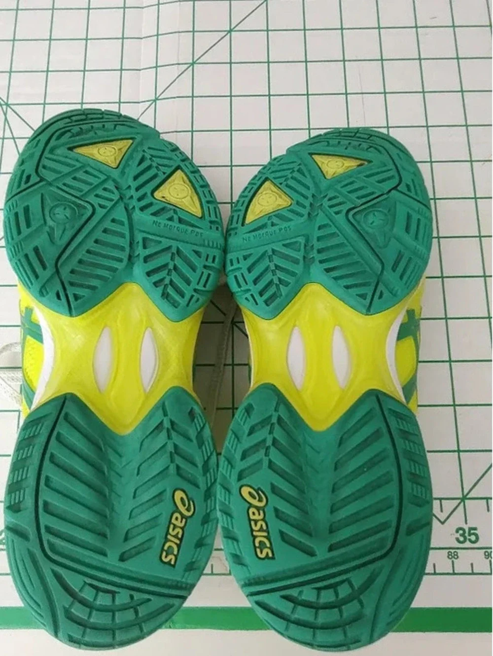 ASICS Women's Yellow and Green Sport Shoes Size 7